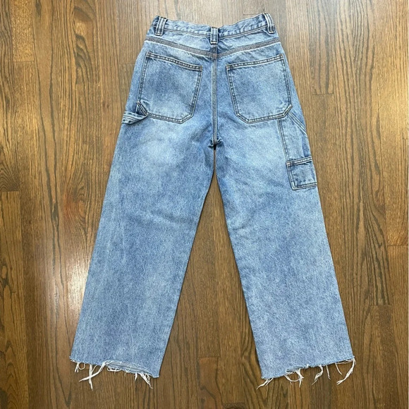 John Galt / Brandy Melville carpenter jeans Light Blue Straight Leg Jeans - Picture 9 of 11